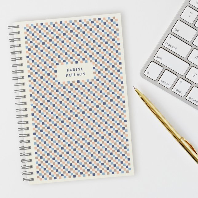 Spiral-Bound-Notebook mit Schachbrett - Navy Notizbuch (Von Creator hochgeladen)