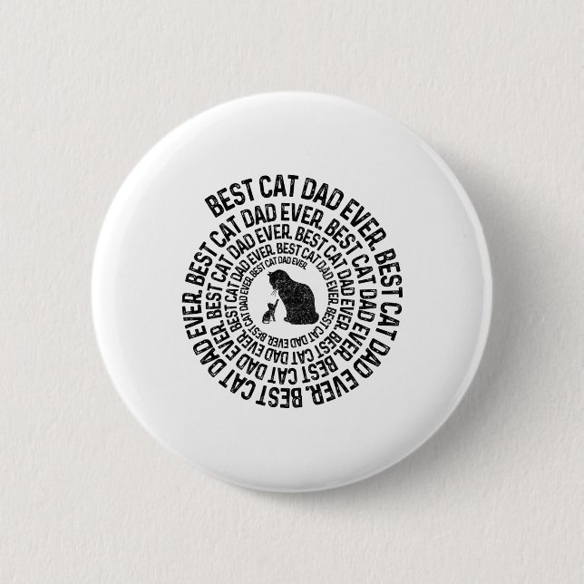 Spiral Cat Daddy - Bester Cat Dad Daddy Ever Spira Button (Vorderseite)