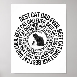 Spiral Cat Daddy - Bester Cat Dad Daddy Ever Spira Poster