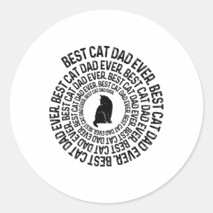 Spiral Cat Daddy - Bester Cat Dad Daddy Ever Spira Runder Aufkleber