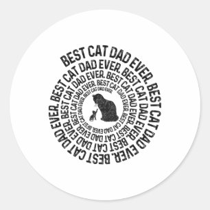 Spiral Cat Daddy - Bester Cat Dad Daddy Ever Spira Runder Aufkleber