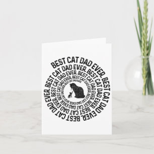 Spiral Cat Daddy - Bester Vater Papa je Spirale Karte