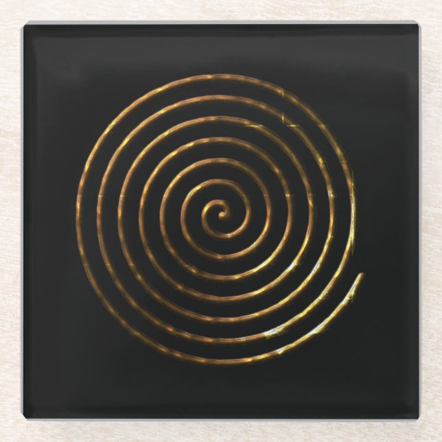 Spiral Celtic Symbol Glasuntersetzer (Vorderseite)