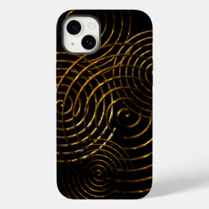 Spiral Celtic Symbol Gold Metall Case-Mate iPho Case-Mate iPhone 14 Plus Hülle