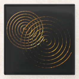 Spiral Celtic Symbol Gold Metall Glasuntersetzer