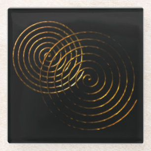 Spiral Celtic Symbol Gold Metall Glasuntersetzer