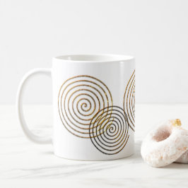 Spiral Celtic Symbol Gold Metall Kaffeetasse
