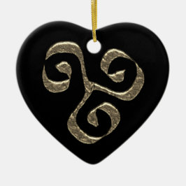 Spiral Celtic Symbol Gold Metall Keramik Ornament