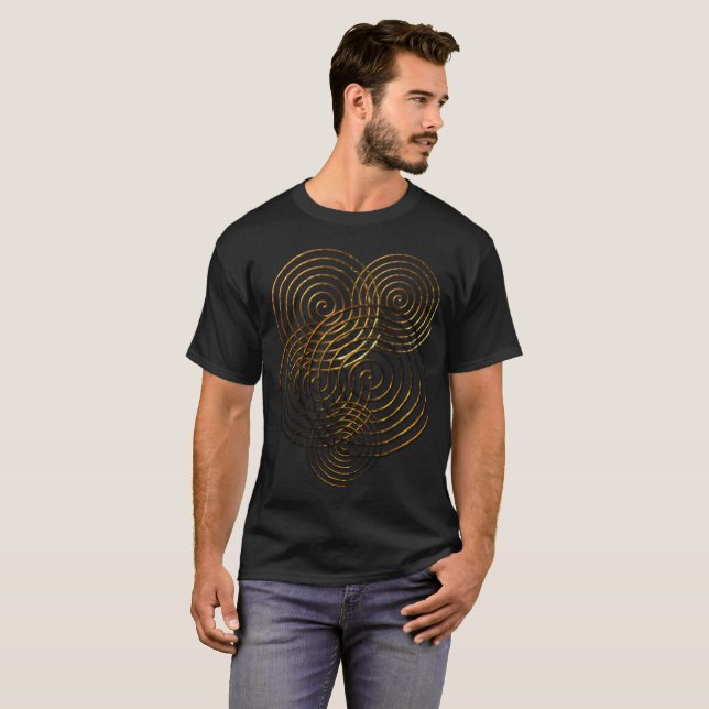 Spiral Celtic Symbol Gold Metall T-Shirt (Vorne ganz)