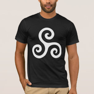 Spiral Celtic Triskelion in Weiß T-Shirt