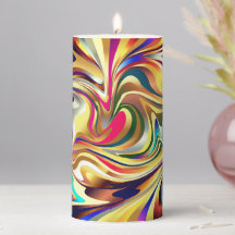 Spiral-Farben-Säulenkerze