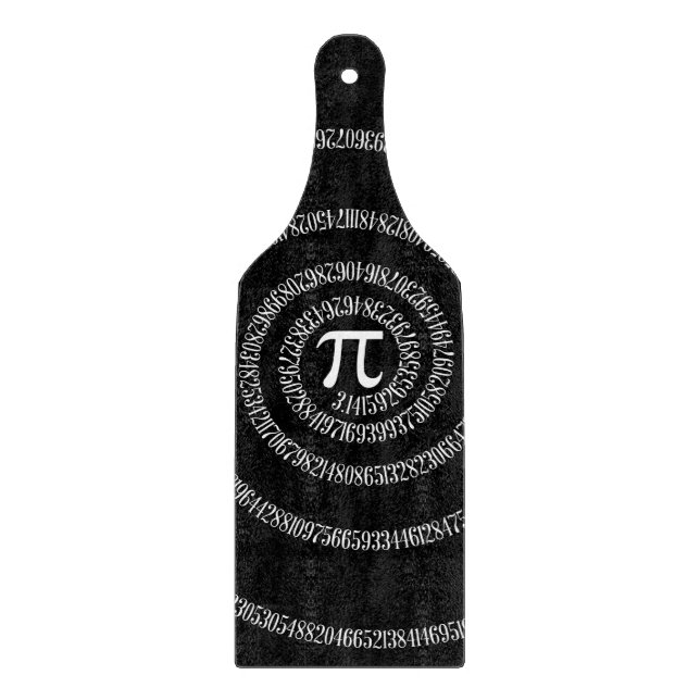 Spiral for Pi on Black Style Schneidebrett (Vorderseite)