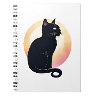 Spiral Foto Black Cat Notebook Notizblock