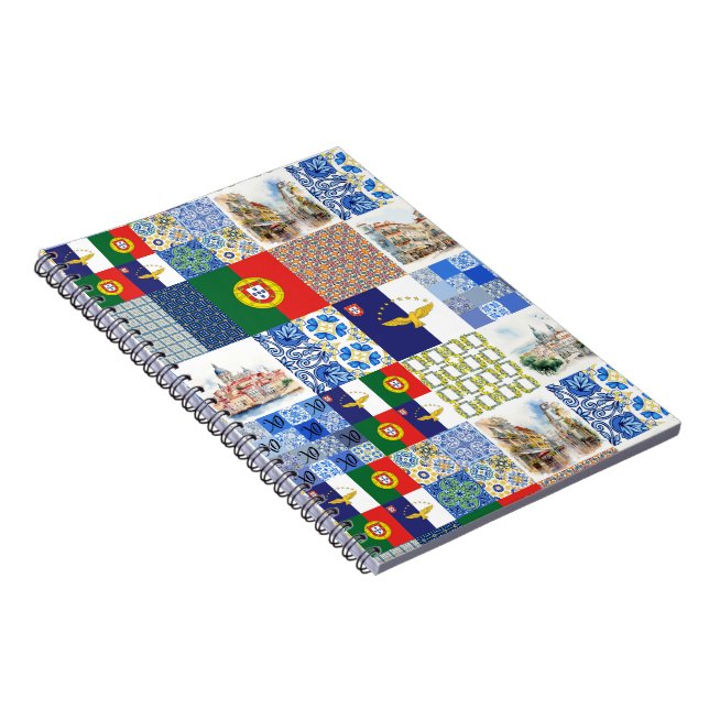 Spiral-Foto-Notebook der portugiesischen Flagge un Notizblock (Rechte Seite)