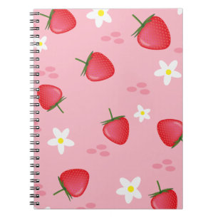 Spiral-Foto-Notebook, Erdbeere, Rosa Notizblock