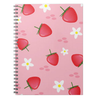 Spiral-Foto-Notebook, Erdbeere, Rosa Notizblock