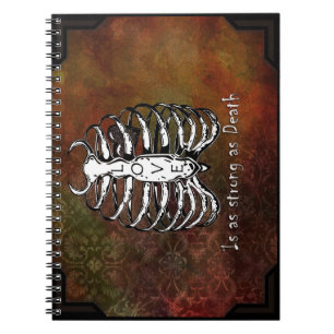 Spiral Foto Notebook Illustrative Ribcage Grunge Notizblock