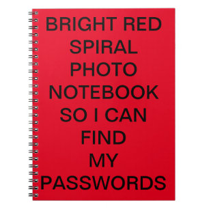 Spiral-Foto-Notebook in RED Notizblock