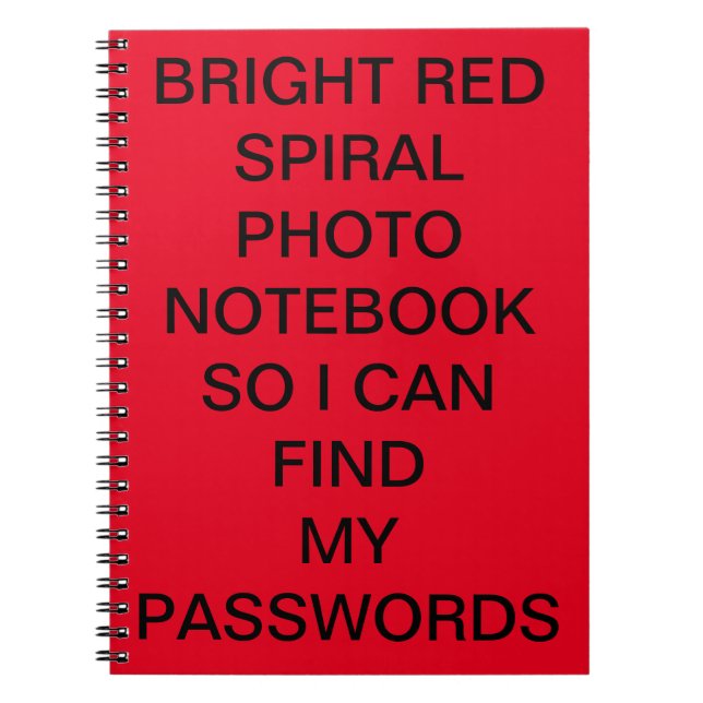 Spiral-Foto-Notebook in RED Notizblock (Vorderseite)