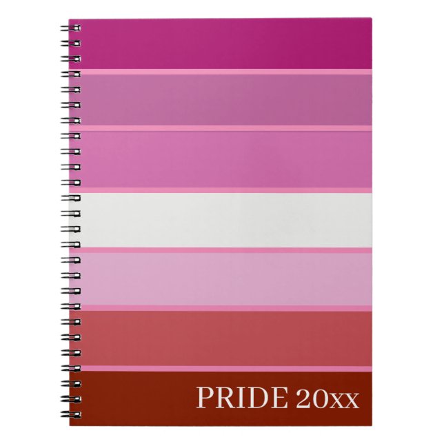 Spiral-Foto-Notebook - Lesben-Pride-Flag Notizblock (Vorderseite)