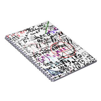 Spiral Foto Notebook-Mathematik gemustert Notizblock