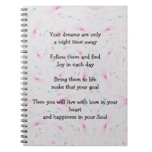 Spiral Foto Notebook mit inspirierendem Gedicht