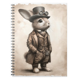 Spiral Foto Notebook mit Steampunk Rabbit Notizblock