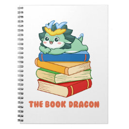 Spiral-Foto-Notebook "Niedlich The Book Dragon" Notizblock