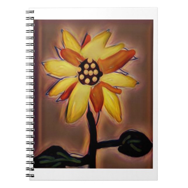 Spiral Foto Notebook Sonnenblume Notizblock (Vorderseite)