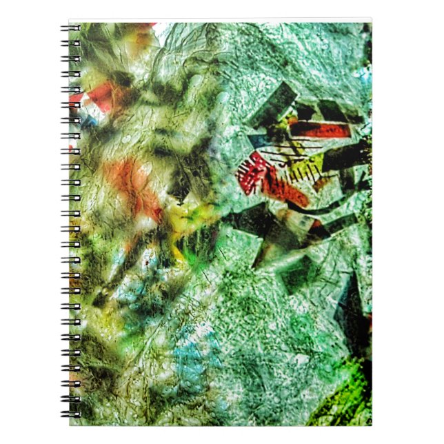 Spiral Foto Notebook weiß abstrakt Notizblock (Vorderseite)