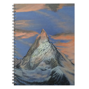 Spiral-Foto-Notizbuch - "Das Matterhorn bei Sonnen Notizblock