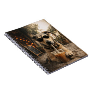 Spiral-Foto-NotizbuchVintage Retro-Hund-Wandkunst Notizblock
