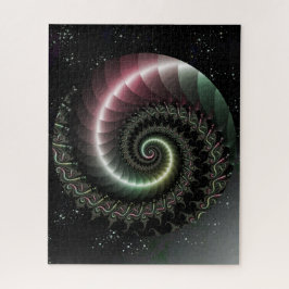 Spiral Fractal on a starry sky jigsaw Puzzle