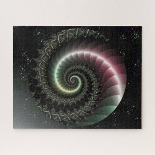 Spiral Fractal on a starry sky jigsaw Puzzle