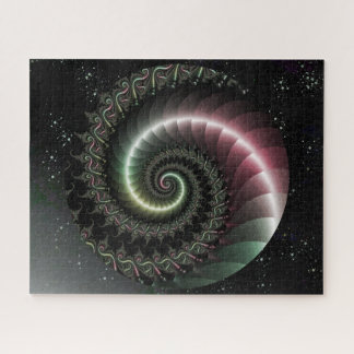 Spiral Fractal on a starry sky jigsaw Puzzle