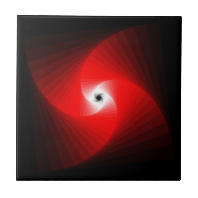Spiral-Fraktal-Muster Fliese (Vorderseite)