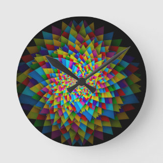 Spiral-Fraktal Runde Wanduhr