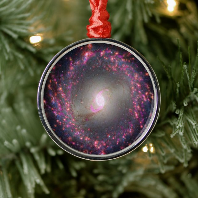 Spiral Galaxy Ngc 3351. Ornament Aus Metall (Baum)