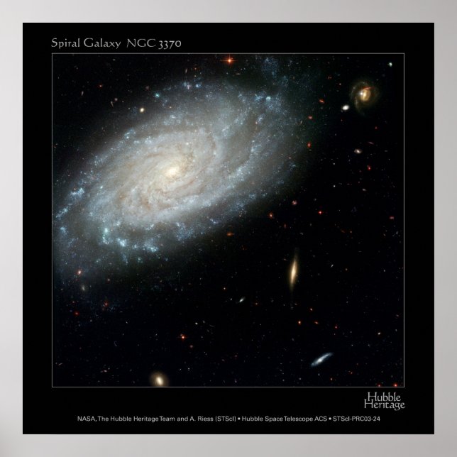 Spiral Galaxy NGC 3370 Poster (Vorne)
