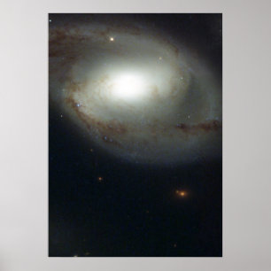 Spiral Galaxy NGC 4319 und Quasar Markarian 205 Poster