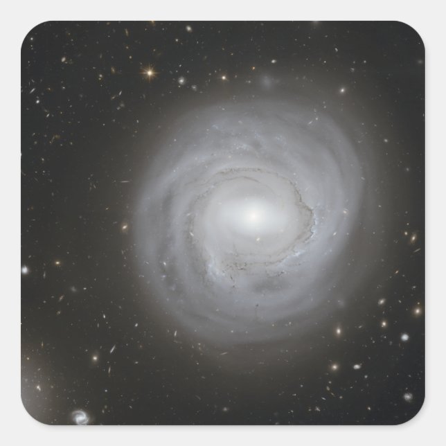 Spiral Galaxy NGC 4921 Quadratischer Aufkleber (Vorderseite)