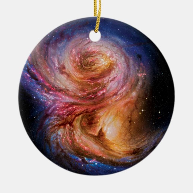 Spiral Galaxy SMM J2135-0102 Künstlerimpression Keramik Ornament (Vorne)