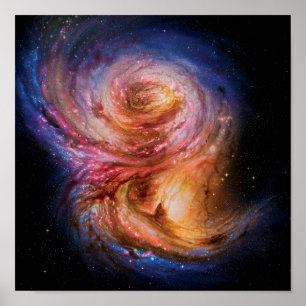 Spiral Galaxy SMM J2135-0102 Künstlerimpression Poster
