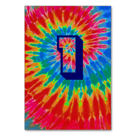 Spiral Gefärbte Krawatte Hochzeittisch 1 Tischnummer