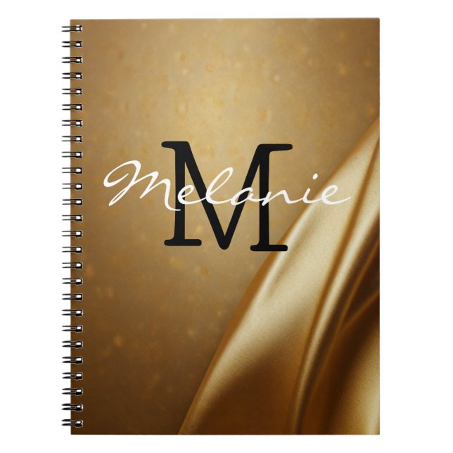Spiral Glamour Monogram Notebook Notizblock (Vorderseite)