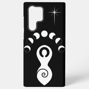 Spiral Goddess Moon Phasen Schwarz & Weiß Samsung Galaxy Hülle