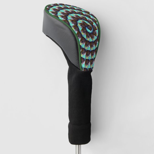 Spiral Guinea Pig Pattern, Golf Headcover (angewinkelt)