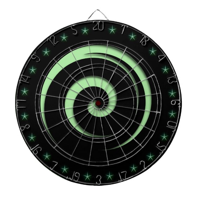 Spiral Hypnotic Green Regulation Dart Board Dartscheibe (vorne)