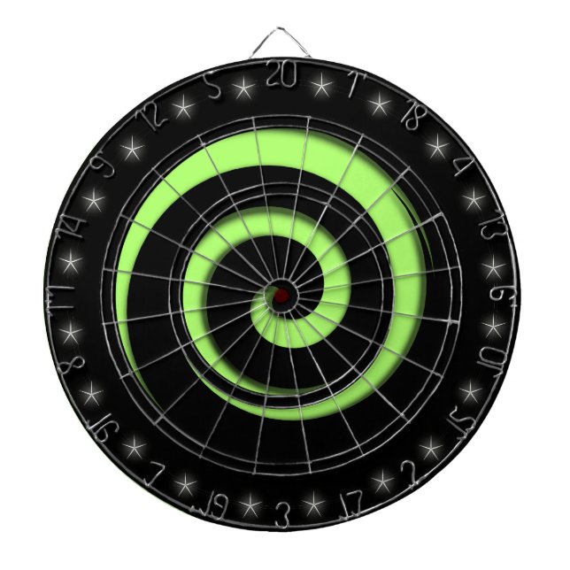 Spiral Hypnotic Hot Green Regulation Dart Board Dartscheibe (vorne)