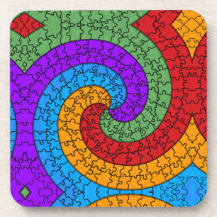 Spiral Jigsaw Getränkeuntersetzer